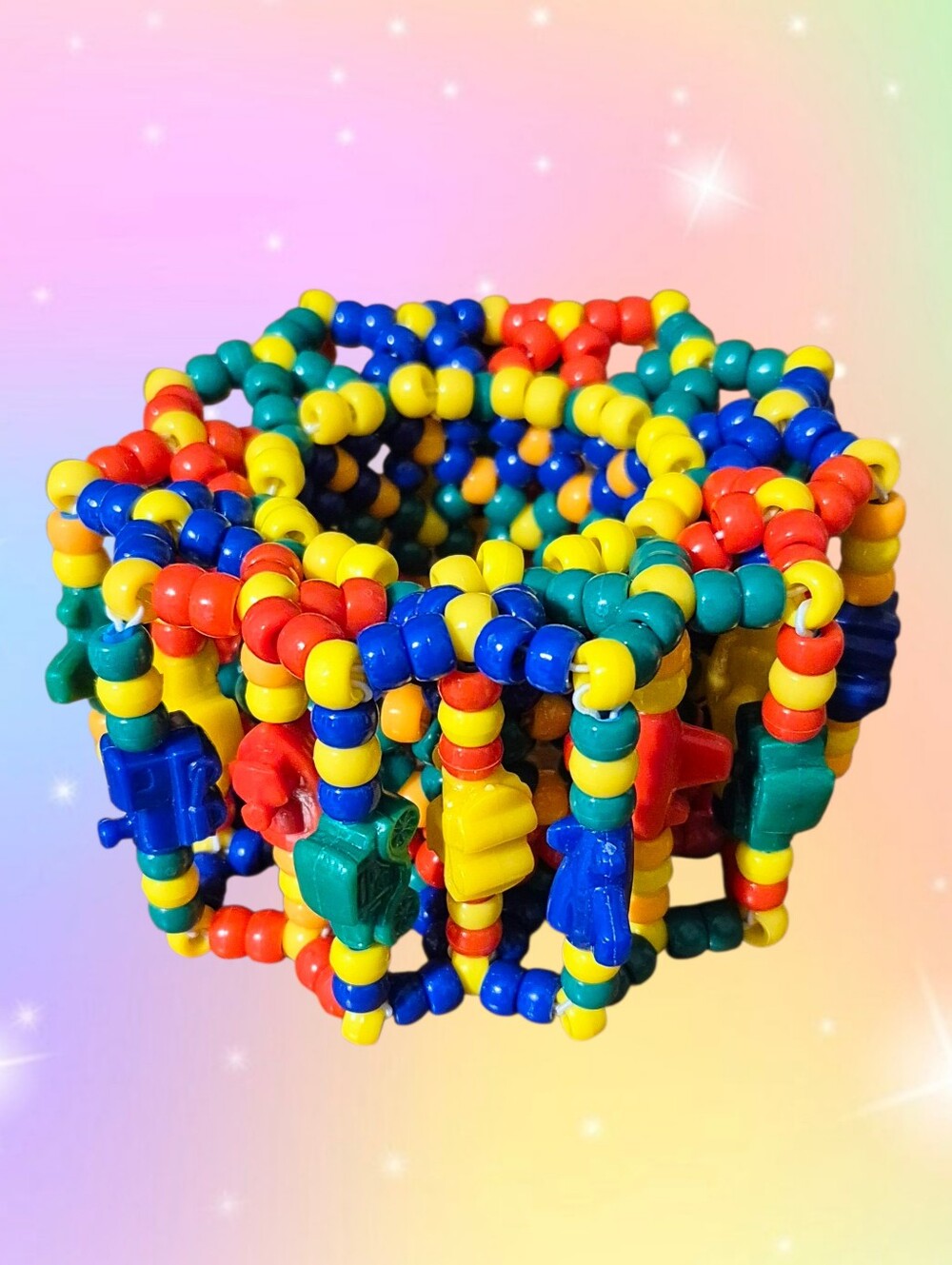 Clowncore Circus Transportation Beads Carousel Kandi Cuff